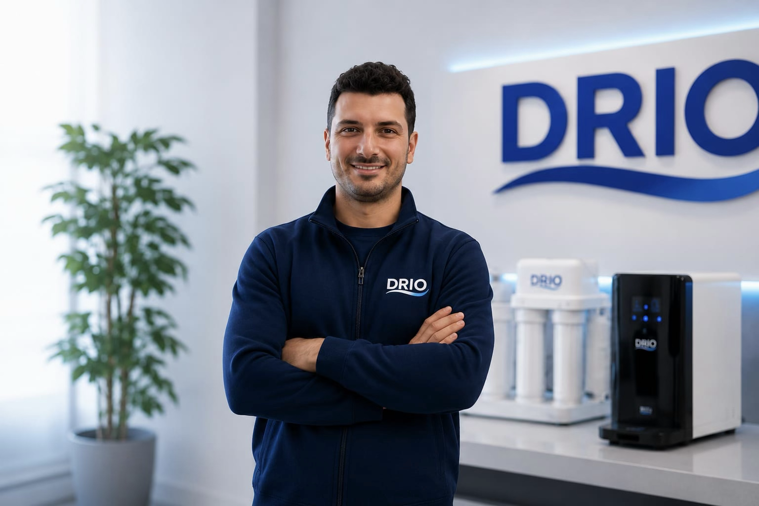 Tecnico DRIO in sede con impianti di depurazione